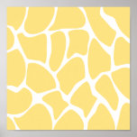 Giraffe Print Pattern in Yellow.