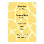 Giraffe Print Pattern in Yellow. Business Card