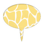 Giraffe Print Pattern in Yellow. Cake Topper