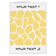Giraffe Print Pattern in Yellow. Card