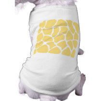 Giraffe Print Pattern in Yellow. Dog Tee