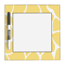 Giraffe Print Pattern in Yellow. Dry-Erase Board