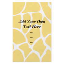 Giraffe Print Pattern in Yellow. Custom Flyer
