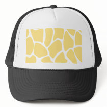 Giraffe Print Pattern in Yellow. Mesh Hat