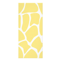 Giraffe Print Pattern in Yellow. Personalized Invitation