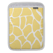 Giraffe Print Pattern in Yellow. iPad Sleeves