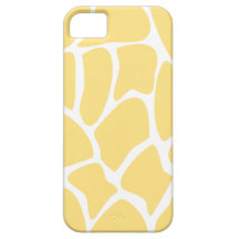 Giraffe Print Pattern in Yellow. iPhone 5 Covers