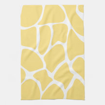 Giraffe Print Pattern in Yellow. Kitchen Towel