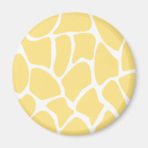 Giraffe Print Pattern in Yellow. Magnets