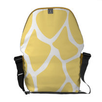 Giraffe Print Pattern in Yellow. Courier Bag
