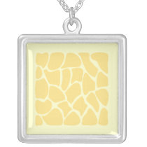 Giraffe Print Pattern in Yellow. Pendants