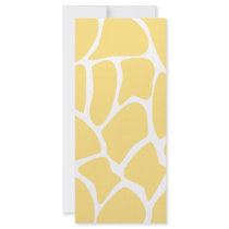Giraffe Print Pattern in Yellow. Rack Card Template