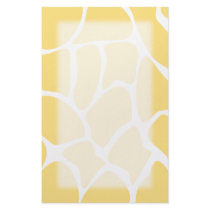 Giraffe Print Pattern in Yellow. Customized Stationery