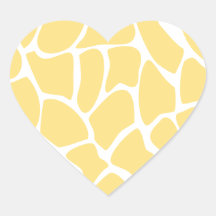 Giraffe Print Pattern in Yellow. Sticker