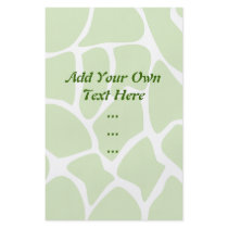 Giraffe Print Pattern. Safari Green. Flyer