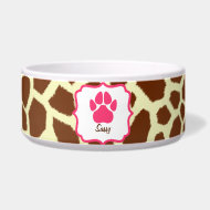 Giraffe Print Pet Bowl petbowl