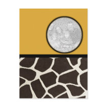 Giraffe Print Photo Frame Postcard
