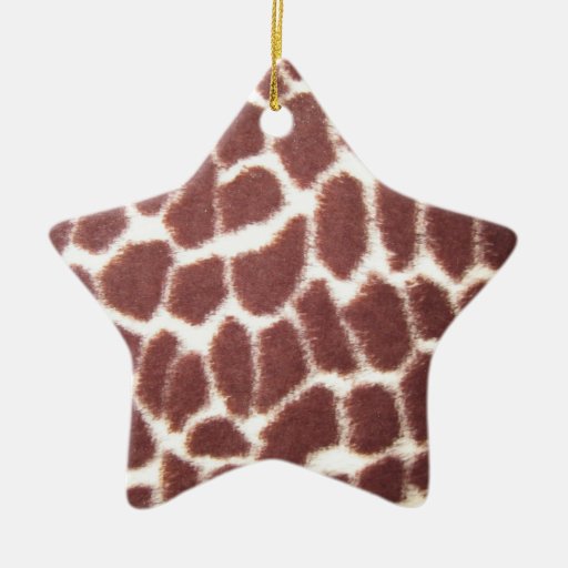 giraffe print star christmas ornament giraffe print star christmas ornament