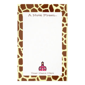 Giraffe Print Teacher Stationery