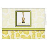 Giraffe Print Thank You - Yellow Cards