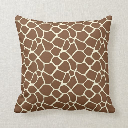 Giraffe Print Throw Pillow Zazzle