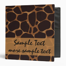 Giraffe Safari Binder