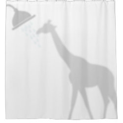 Giraffe Shadow Silhouette Shadow Buddies in Shower Shower Curtain