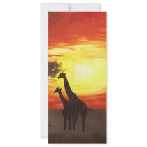 Giraffe Silhouette rack cards