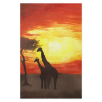Giraffe Silhouette stationery