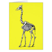 Giraffe Skeleton Greeting Card