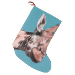 giraffe small christmas stocking
