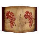Giraffe Spots-Effect MAP OF AFRICA Binder