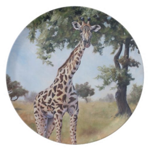 Giraffe Standing Tall Plate