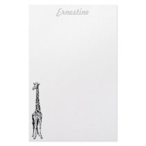Giraffe stationery - personalized