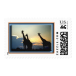 GIRAFFE SUNSET POSTAGE STAMPS