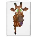 giraffe toon greeting card