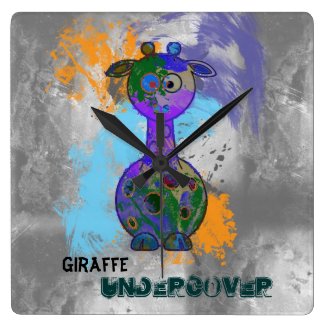 Giraffe Undercover Wall Clock