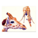 Giraffe Watercolor Painting Print and Poster