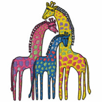 Giraffe Whimsey embroidered shirts
