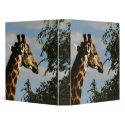 Giraffe wildlife safari binders