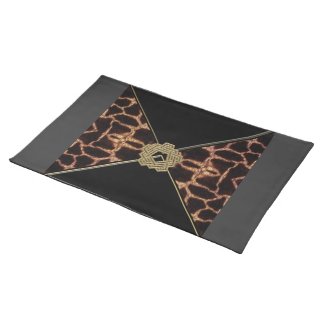 Giraffe with Gold Decor Collection Placemat