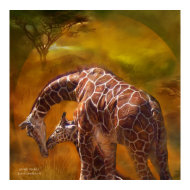 Giraffe World 2 Art Poster/Print print