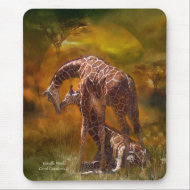 Giraffe World Art Mousepad mousepad