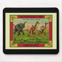 Giraffes and Elephant Mouse Pad