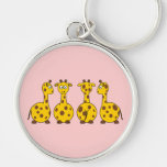 Giraffes cartoons key chains