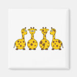 Giraffes cartoons magnet