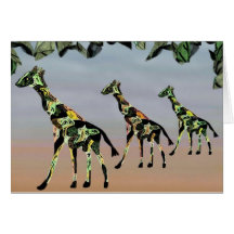 Giraffes Family Habitat Cards