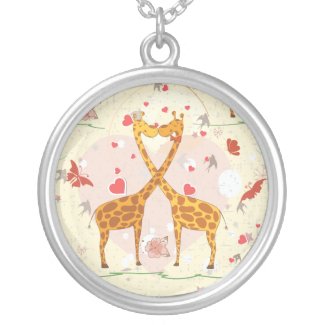 Giraffes in Love necklace