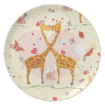 Giraffes in Love Plate