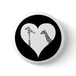 Giraffes Love Cranes Pinback Button